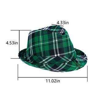 BRAND NEW ST.PATRICK'S DAY LIGHT UP UNISEX BLACK FEDORA HAT